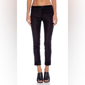 ATM Anthony Thomas Melillo Satin Back Knit Pant Black/Charcoal Size 0 Revolve